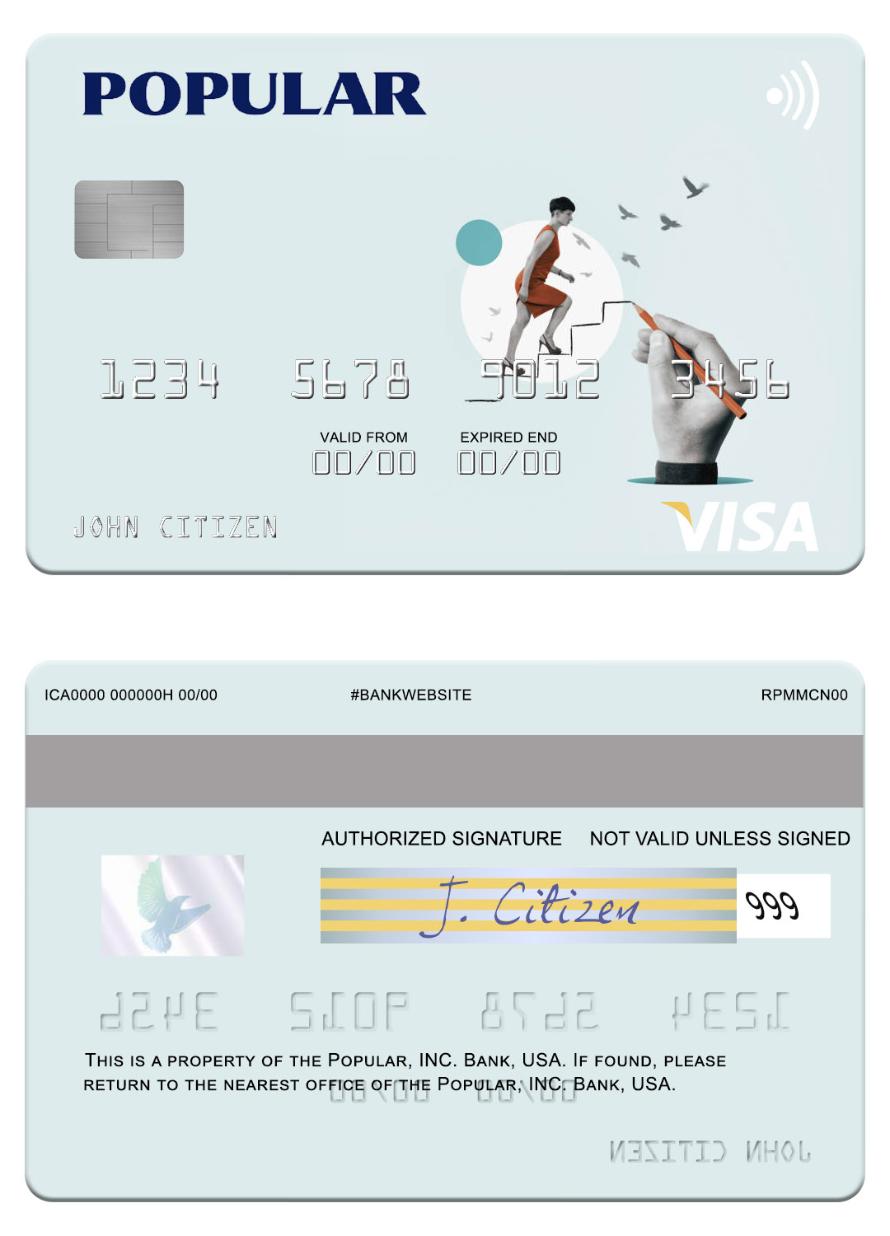 USA Popular, Inc. Bank visa card